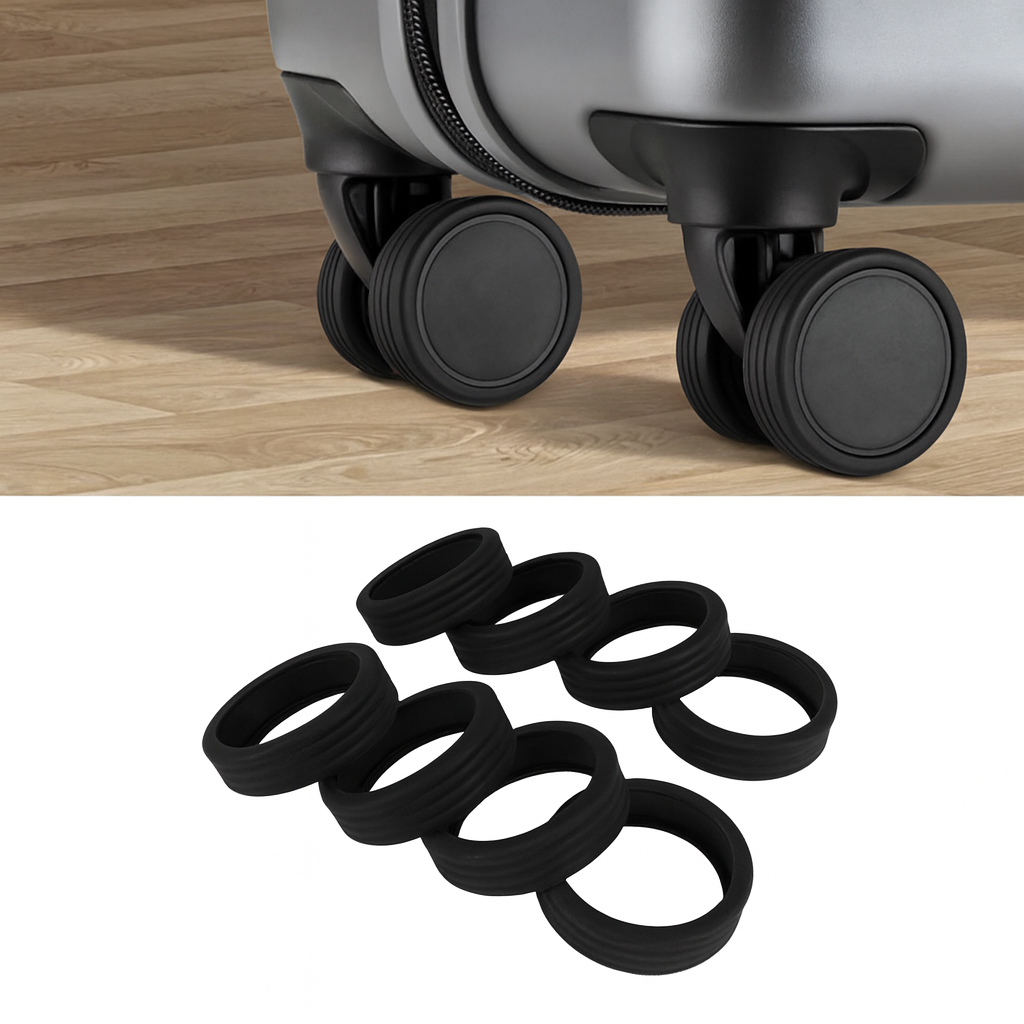 Pack X8 Protectores De Silicona Para Ruedas de Equipaje