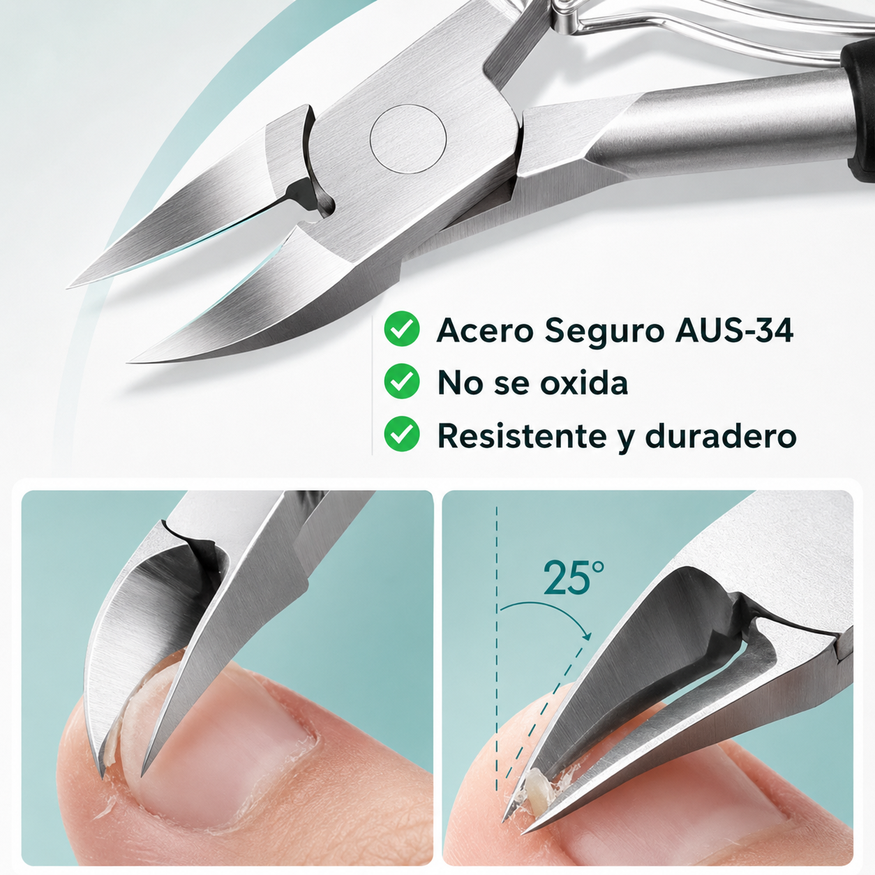 Set De Pedicura con Alicate Grande Para Uñas Gruesas