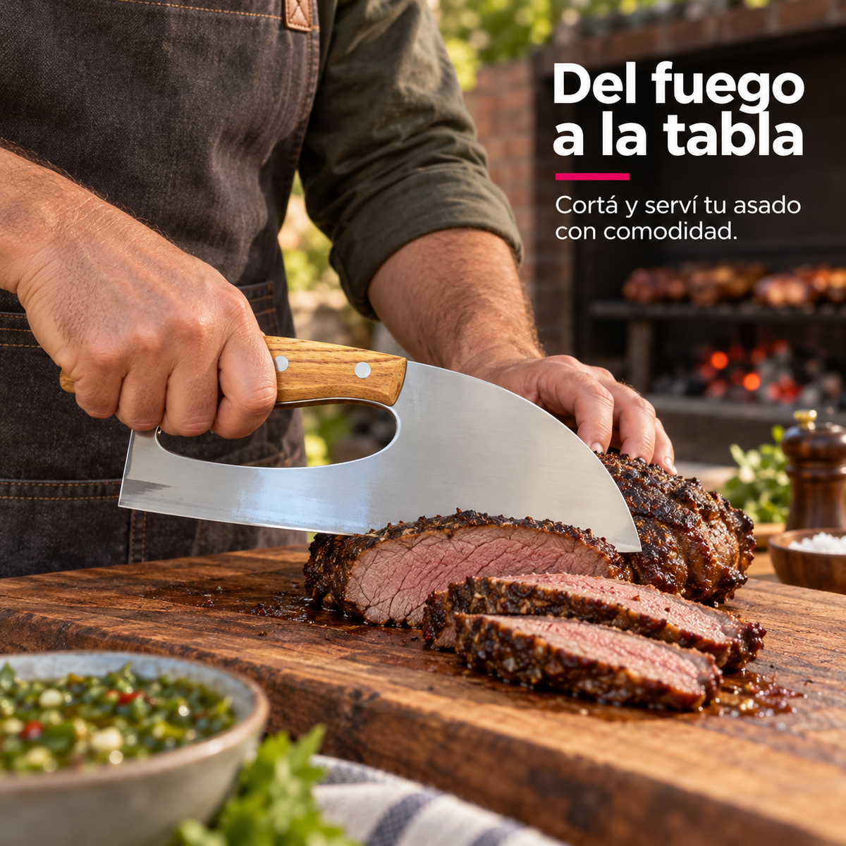 Cuchillo Chef Ergonómico TATSU Kuma con Funda de Cuero
