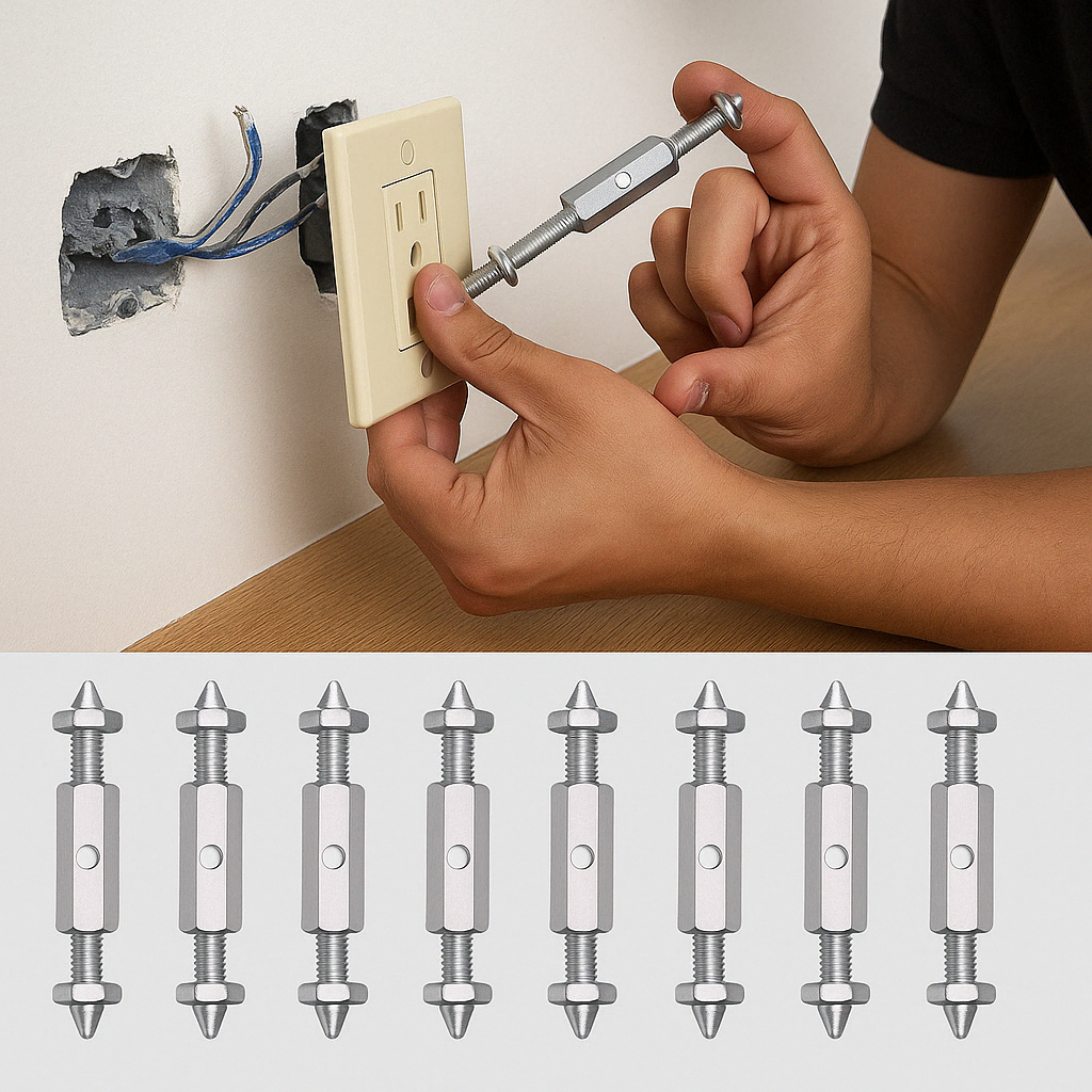 Kit De Reparación Para Tomacorrientes x10 Tornillos