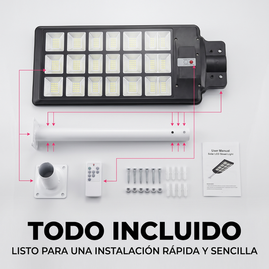 Foco Solar Led 1000w Exterior Alumbrado C/Remoto - Ecoinnova