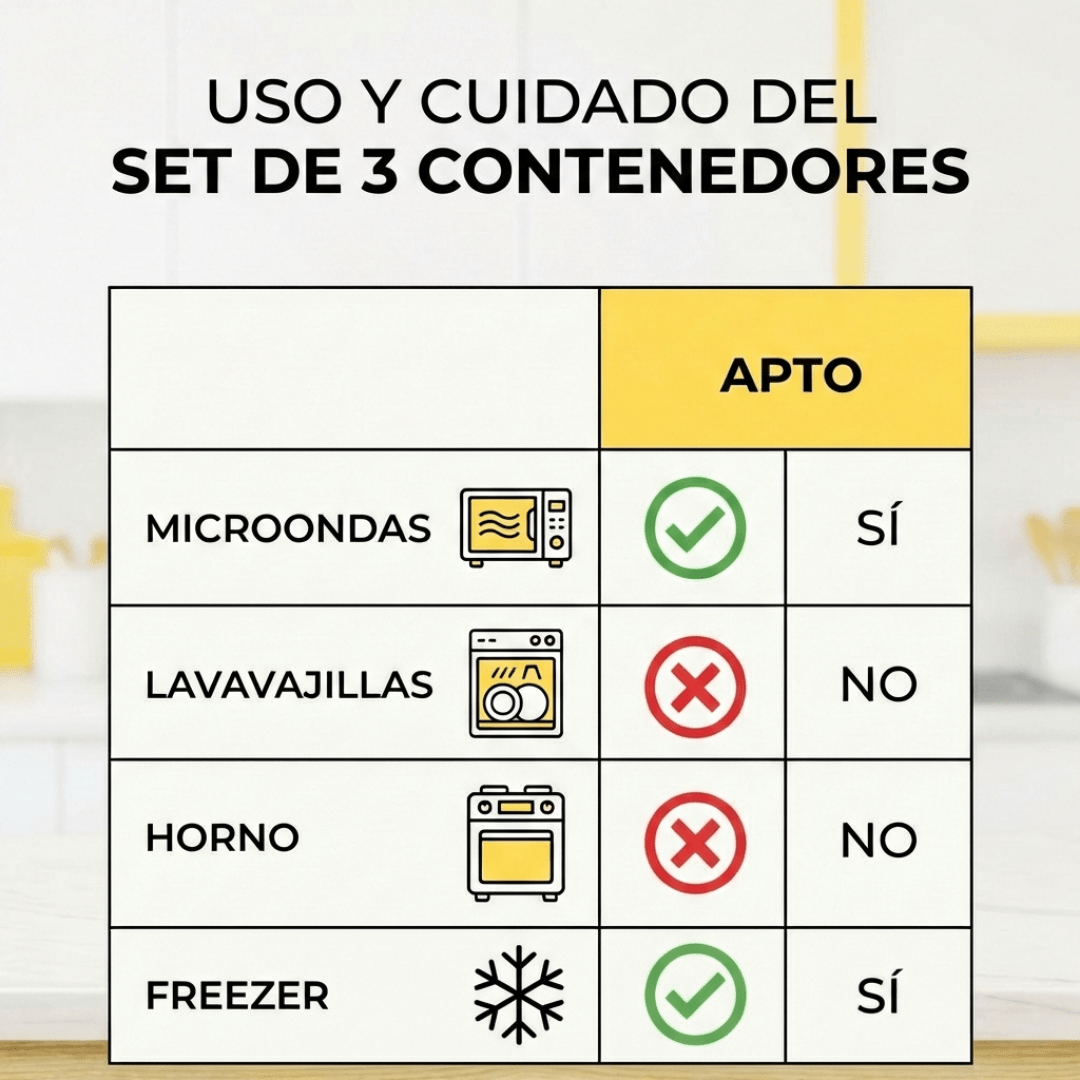 Set 3 Organizadores Heladera Tapers Herméticos Escurrido - Muy Moderna Uruguay