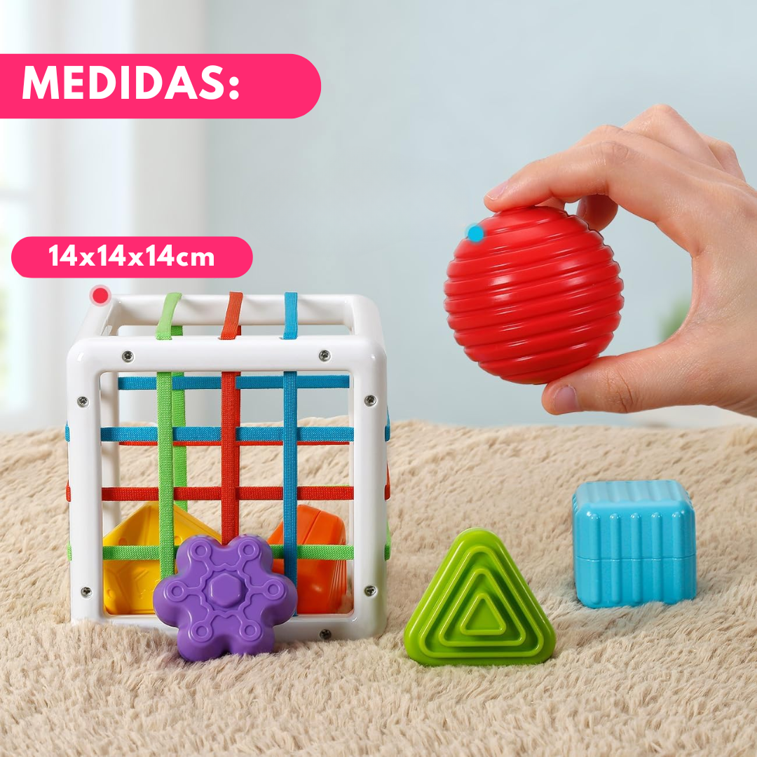 Cubo Didáctico Montessori con Formas de Encastre