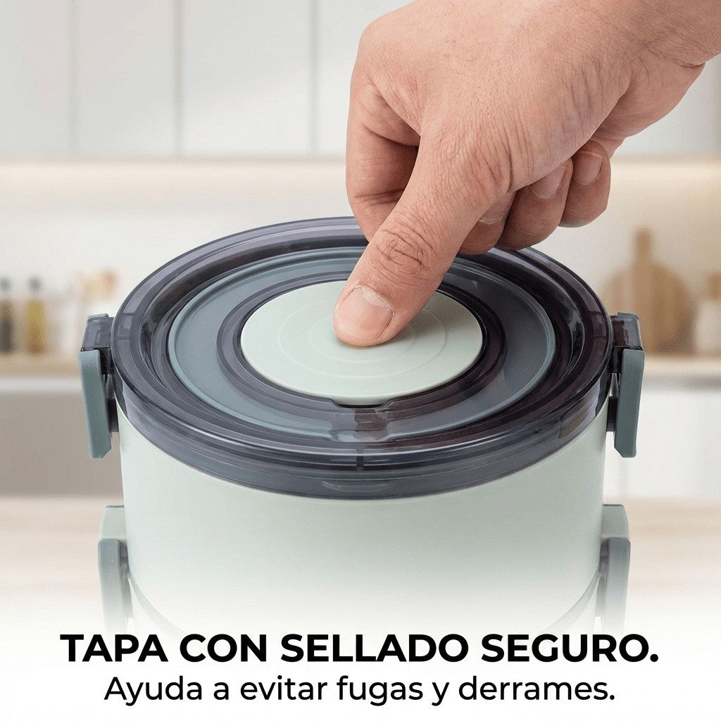 Luncheras Térmicas Apilables Acero Inox Pack x4 - Muy Moderna Uruguay