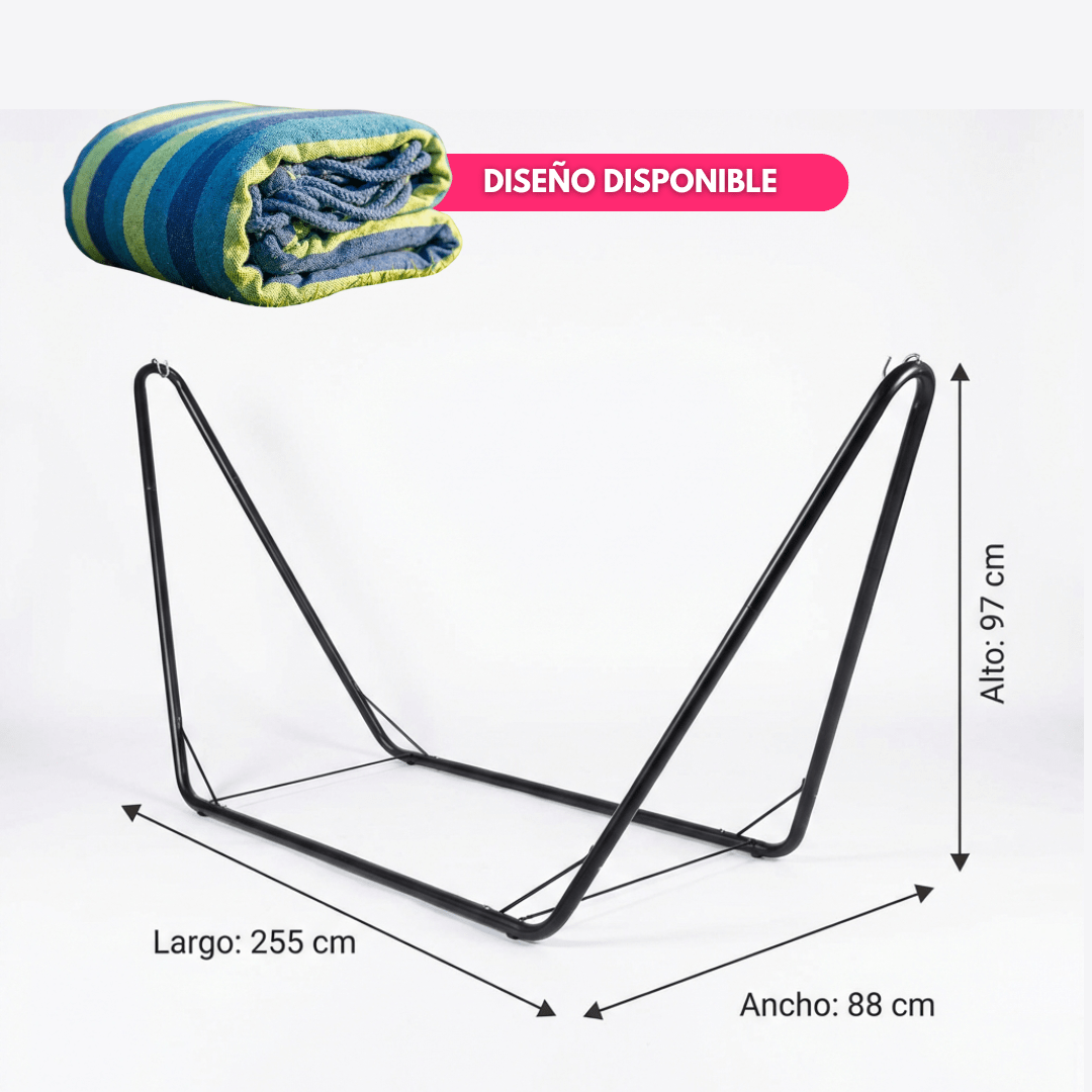 Hamaca Paraguaya Con Soporte De Acero - muymo hogar - Muy Moderna Uruguay