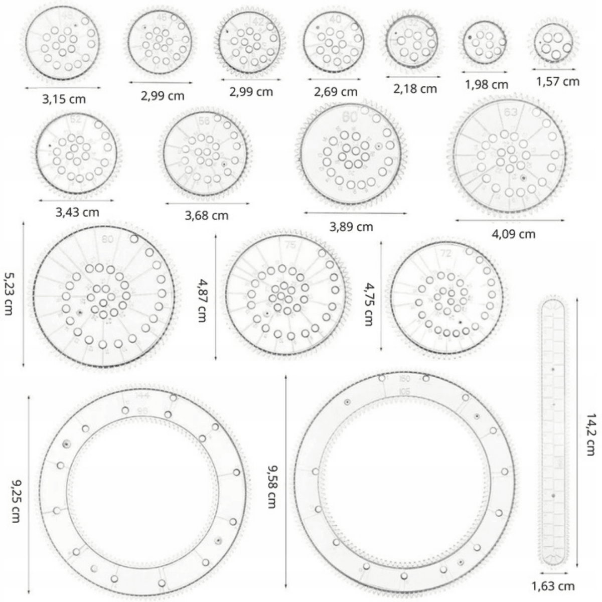 Kit De Dibujo Espirógrafo 22 Piezas Engranajes Juguete Educativo - Muy Moderna Uruguay