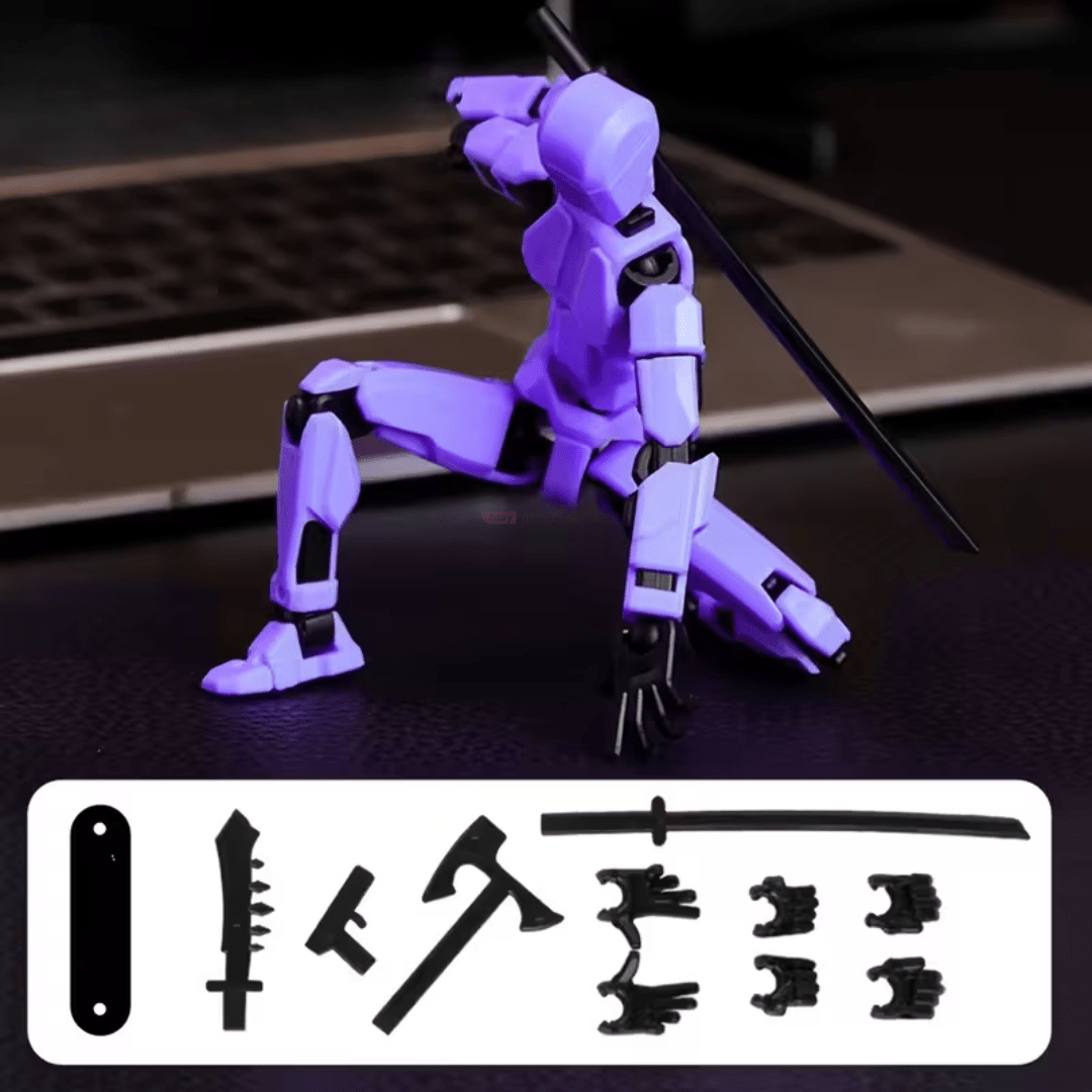 Set 6 Figuras Articuladas Dummy 13 Impreso 3D + Armas - Muy Moderna Uruguay