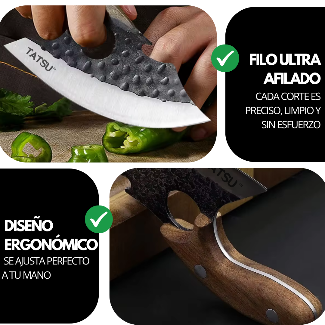 Cuchillo Japonés TATSU™ modelo Bushido con Funda