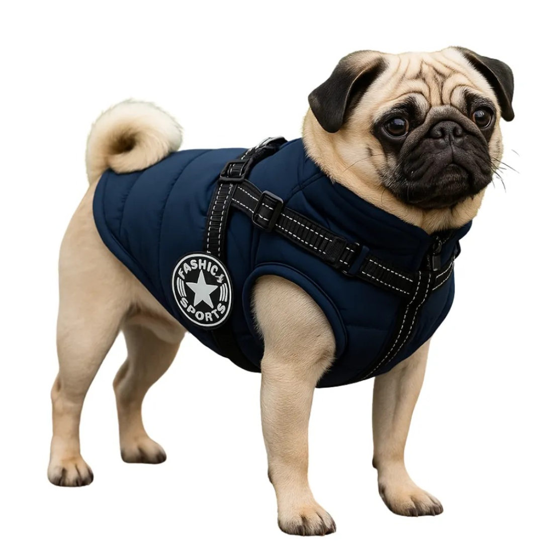 Abrigo para Perros Impermeable Chaleco con Arnés Reflectivo