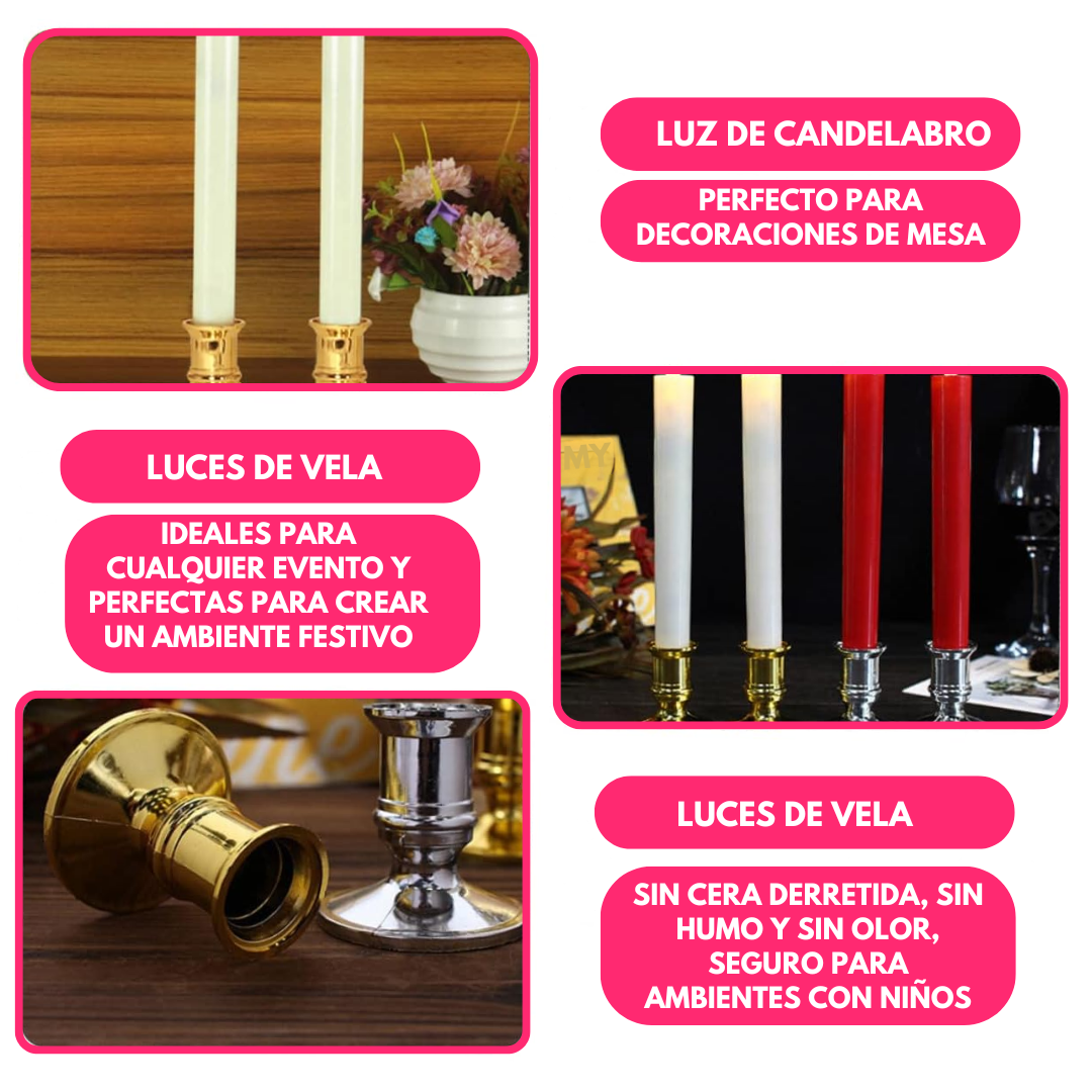 Set 12 Velas LED Decorativas