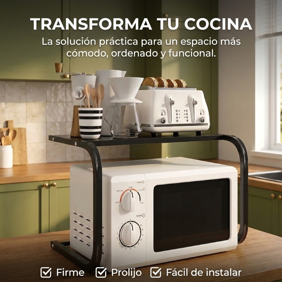 Estante Organizador para Microondas de Hierro