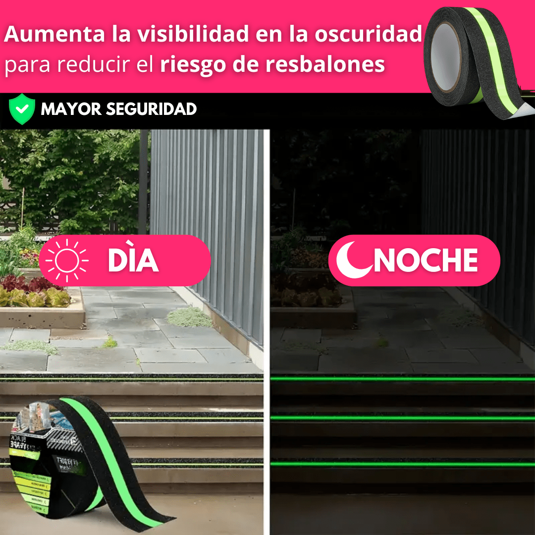 Cinta Antideslizante que Brilla En La Oscuridad Para Escalera - Muy Moderna Uruguay