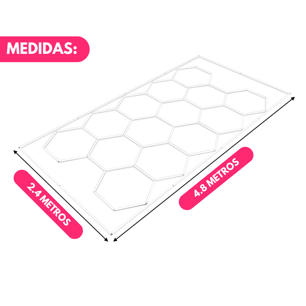 Panel Luz LED Hexagonal Detailing - Muy Moderna Uruguay