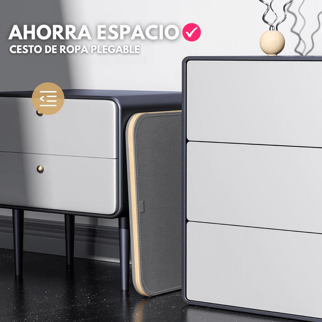 Canasto Cesto Separador De Ropa Sucia Bambú Grande con Tapa - Muy Moderna Uruguay