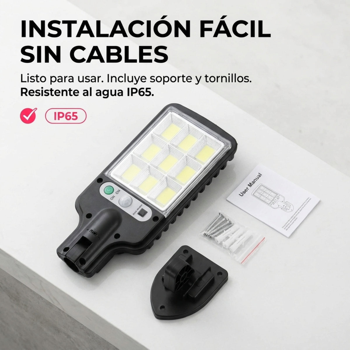 Foco Solar LED Alta potencia para Exterior -Ecoinnova