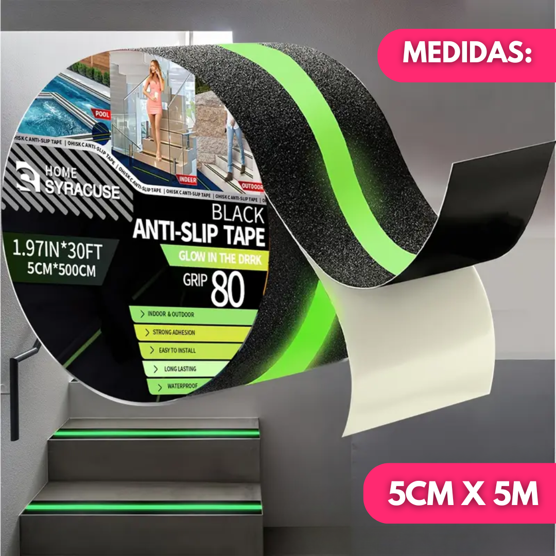 Cinta Antideslizante que Brilla En La Oscuridad Para Escalera