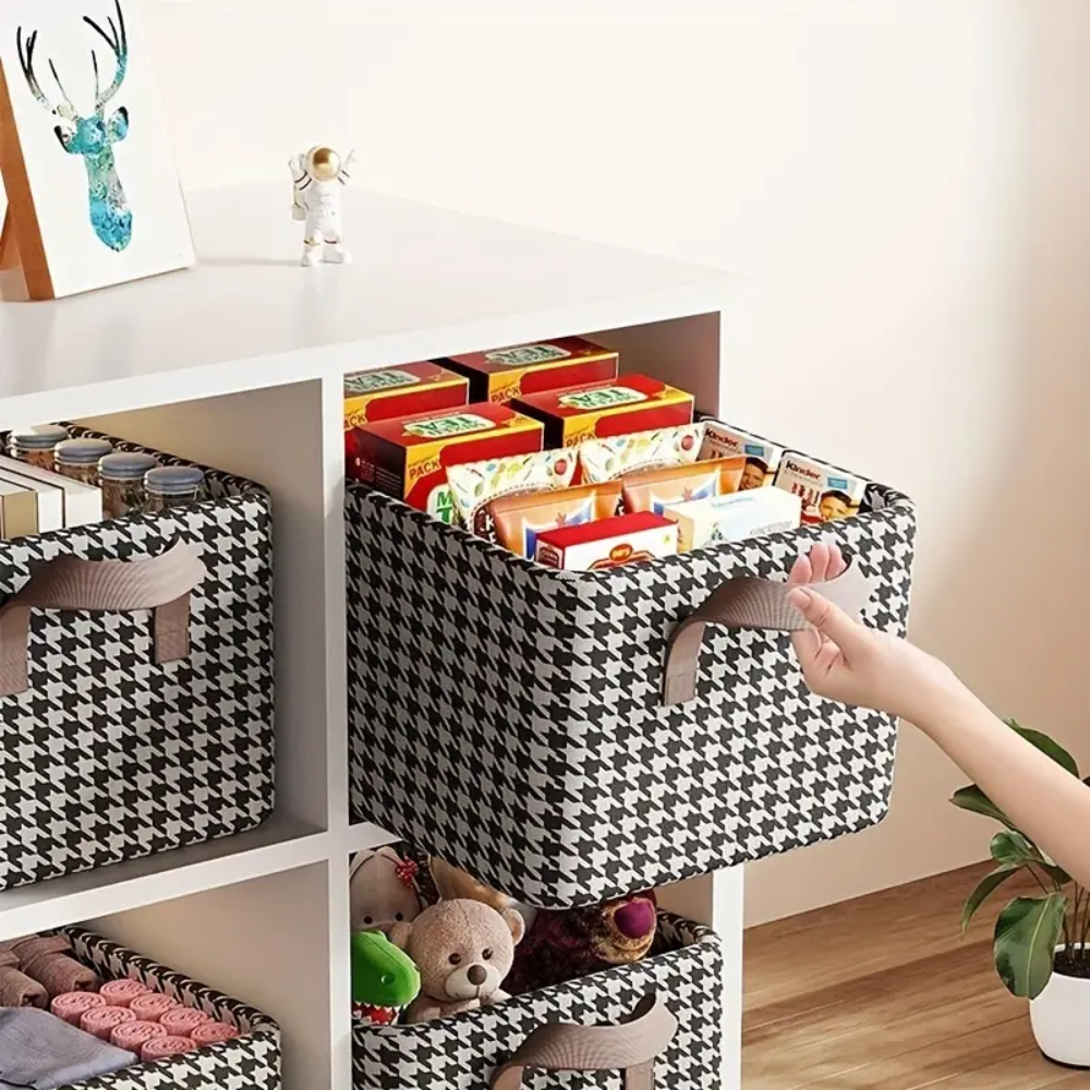 Cajon a Cuadros Organizador de Ropa con Estructura Metalica