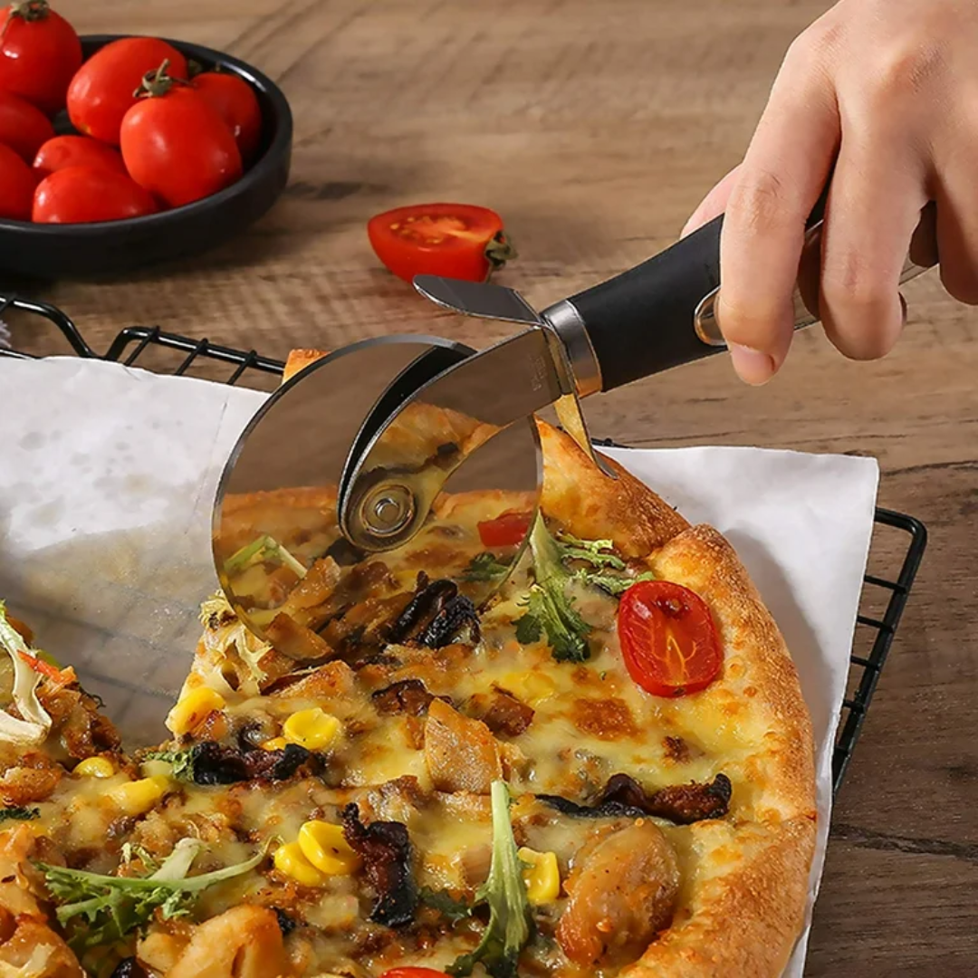 Set de Piedra Refractaria para Pizza con Pala y Cortador - Muy Moderna Uruguay