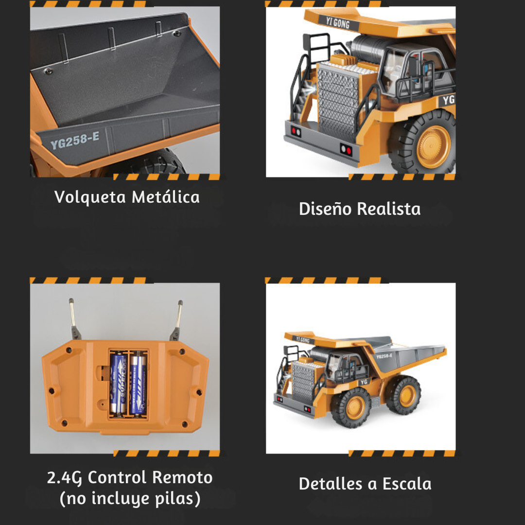 Juguete Camion Volquete Realista Control Remoto