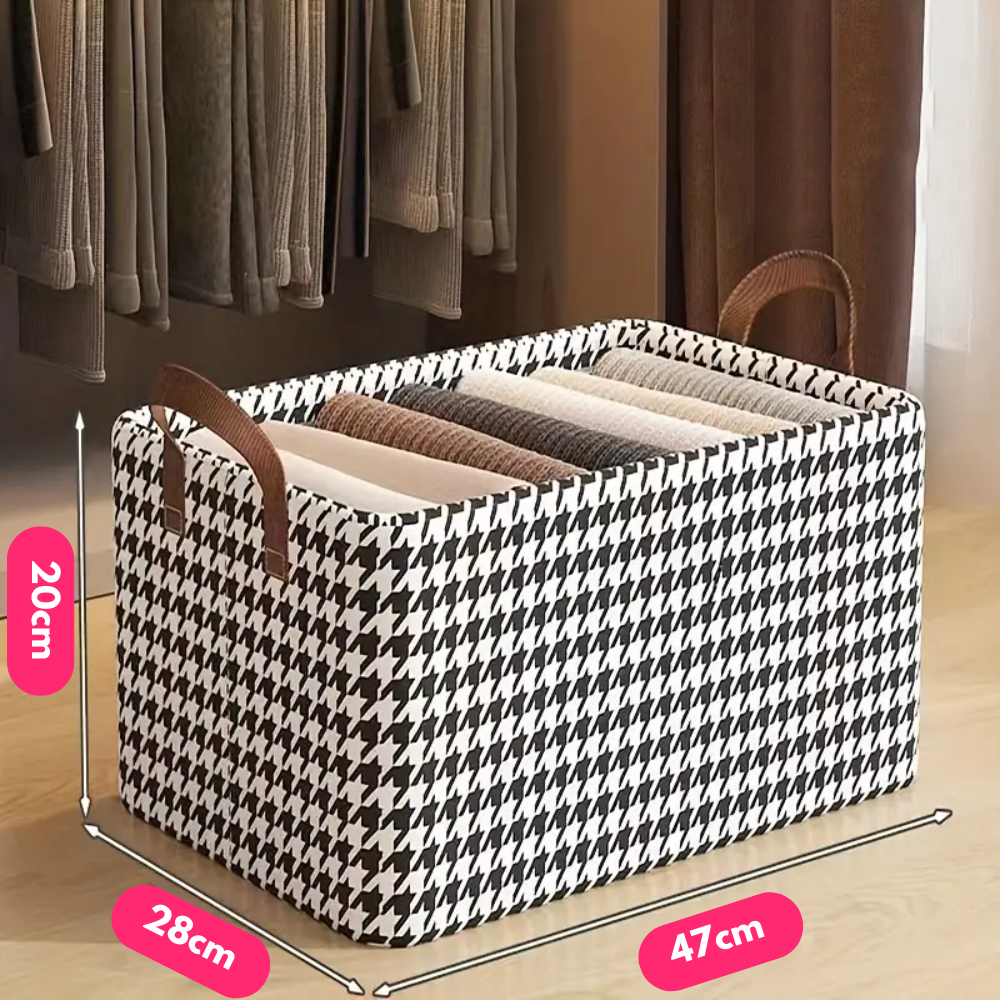 Cajon a Cuadros Organizador de Ropa con Estructura Metalica
