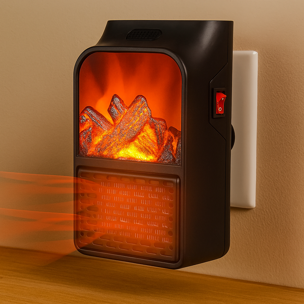 Calefactor Flame Heater Con Pantalla Veladora Fogata LED