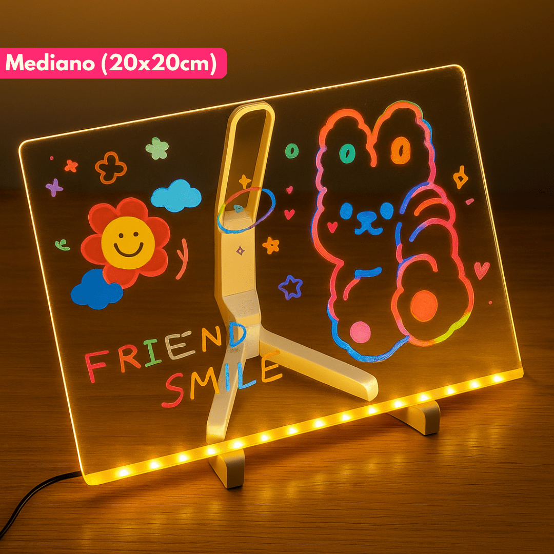 Pizarra LED Mágica Para Dibujar Con Luces Infantil Montessori - Muy Moderna Uruguay