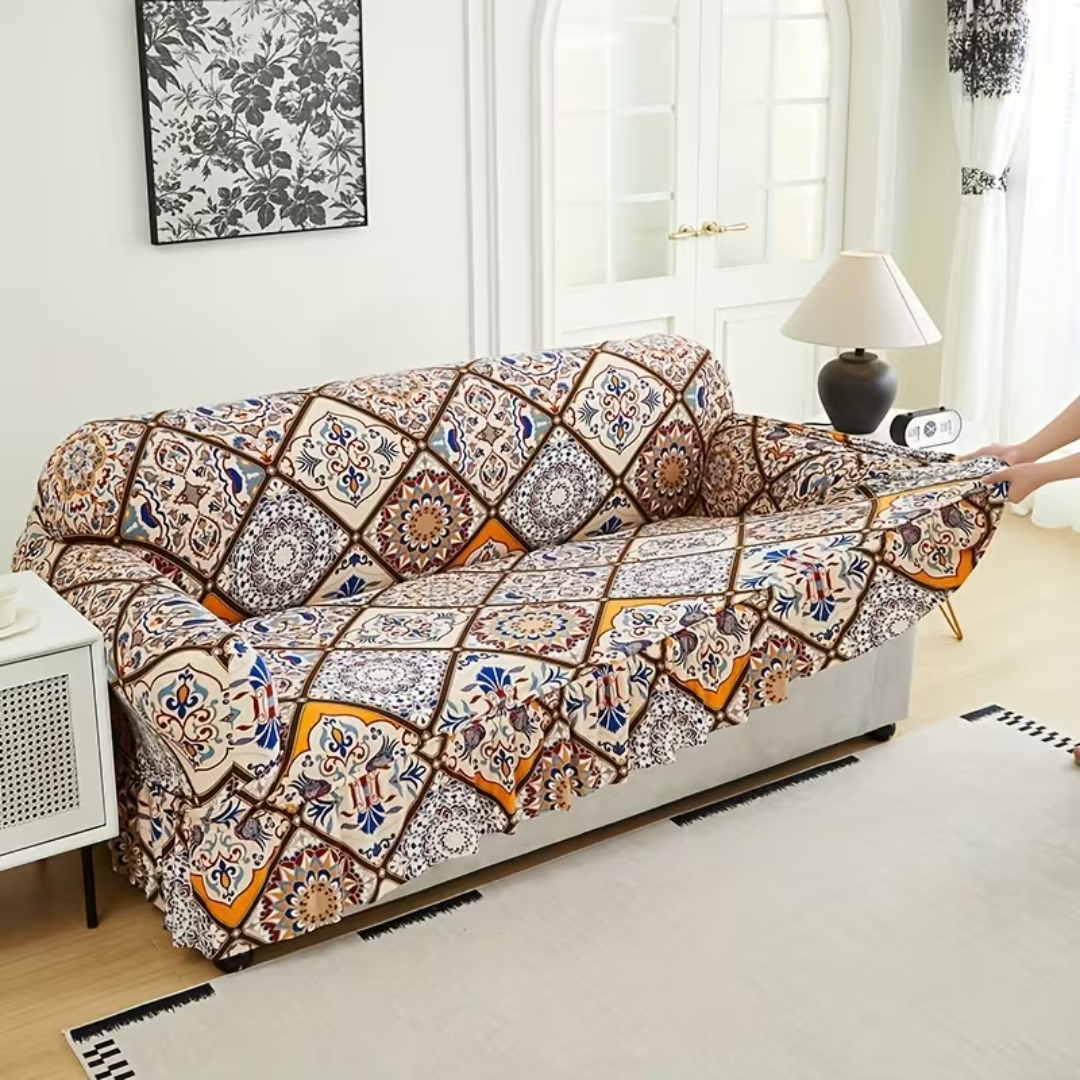 Funda Sillon Elastizada Cubre Sofá Con Falda - Muymo Hogar