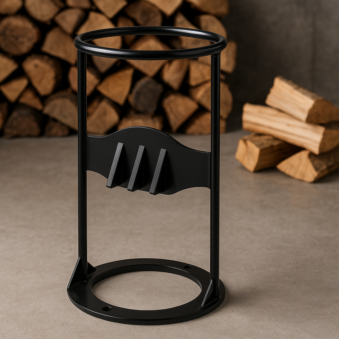 Base de Acero para cortar Leña para Hogar y Camping