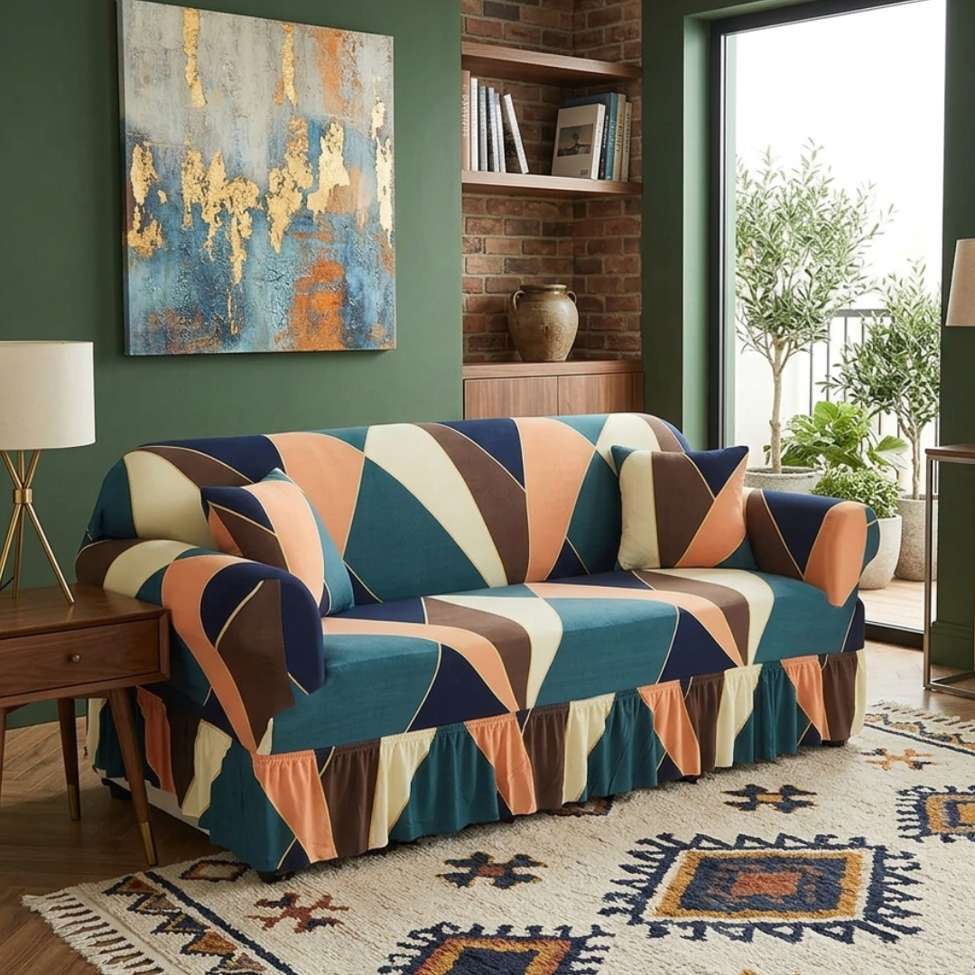 Funda Sillon Elastizada Cubre Sofá Con Falda - Muymo Hogar
