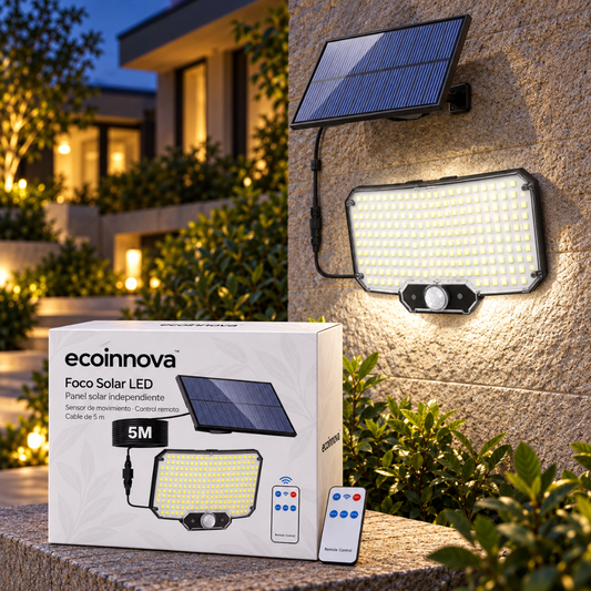 Reflector Solar 243 LED con Sensor de Movimiento ecoinnova