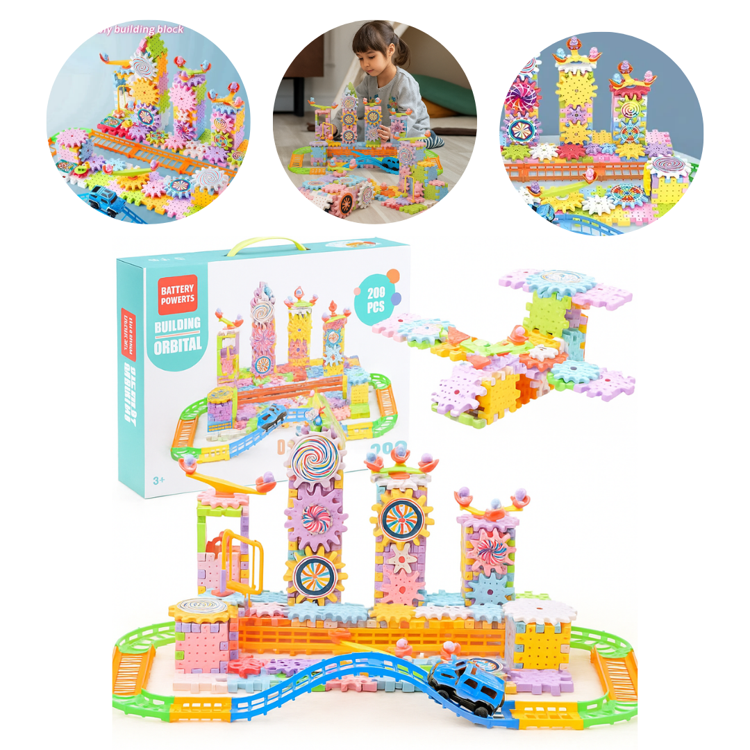 Juego Didactico de Engranajes con Motor