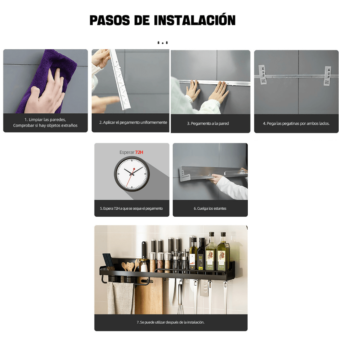 Estante Aereo Multifuncional para Cocina (50cm) - Muy Moderna Uruguay