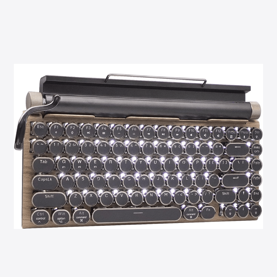Teclado Bluetooth Mecánico Retro Switch Blue Inalámbrico - Muy Moderna Uruguay