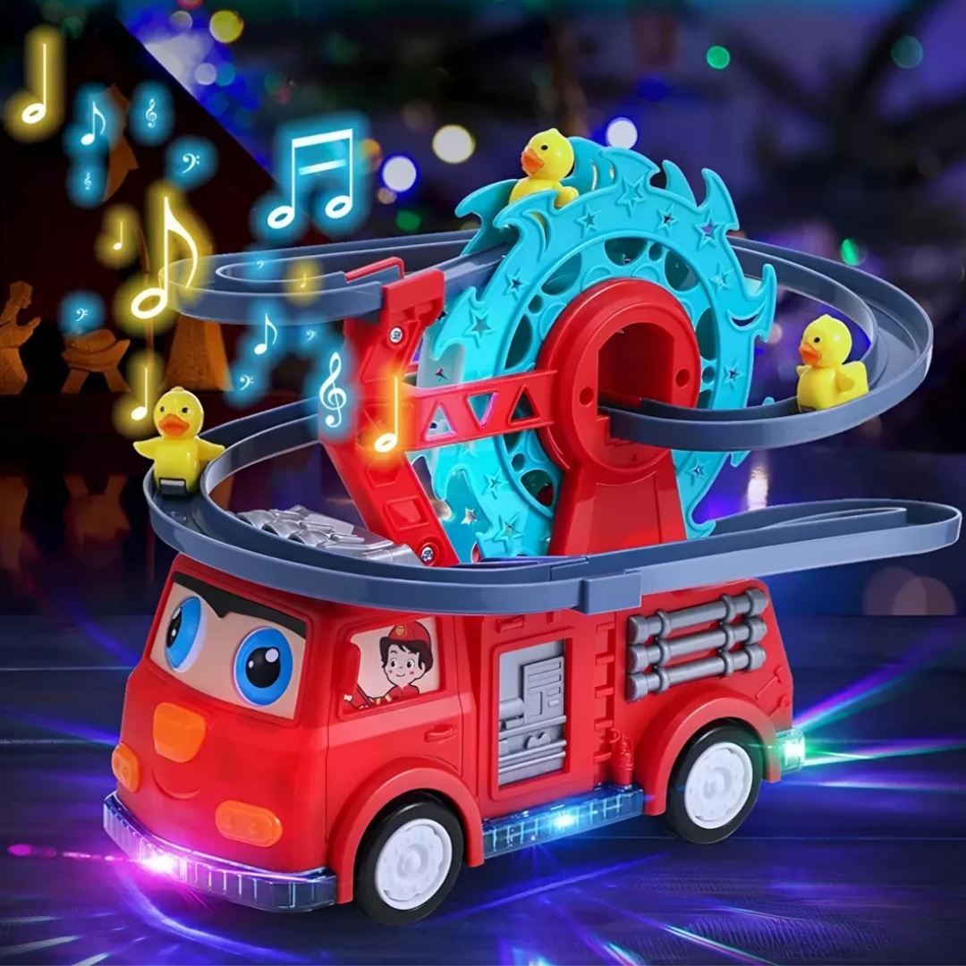 Camión De Bomberos Juguete Con Luces Sonido Patitos Y Movimiento - Muy Moderna Uruguay