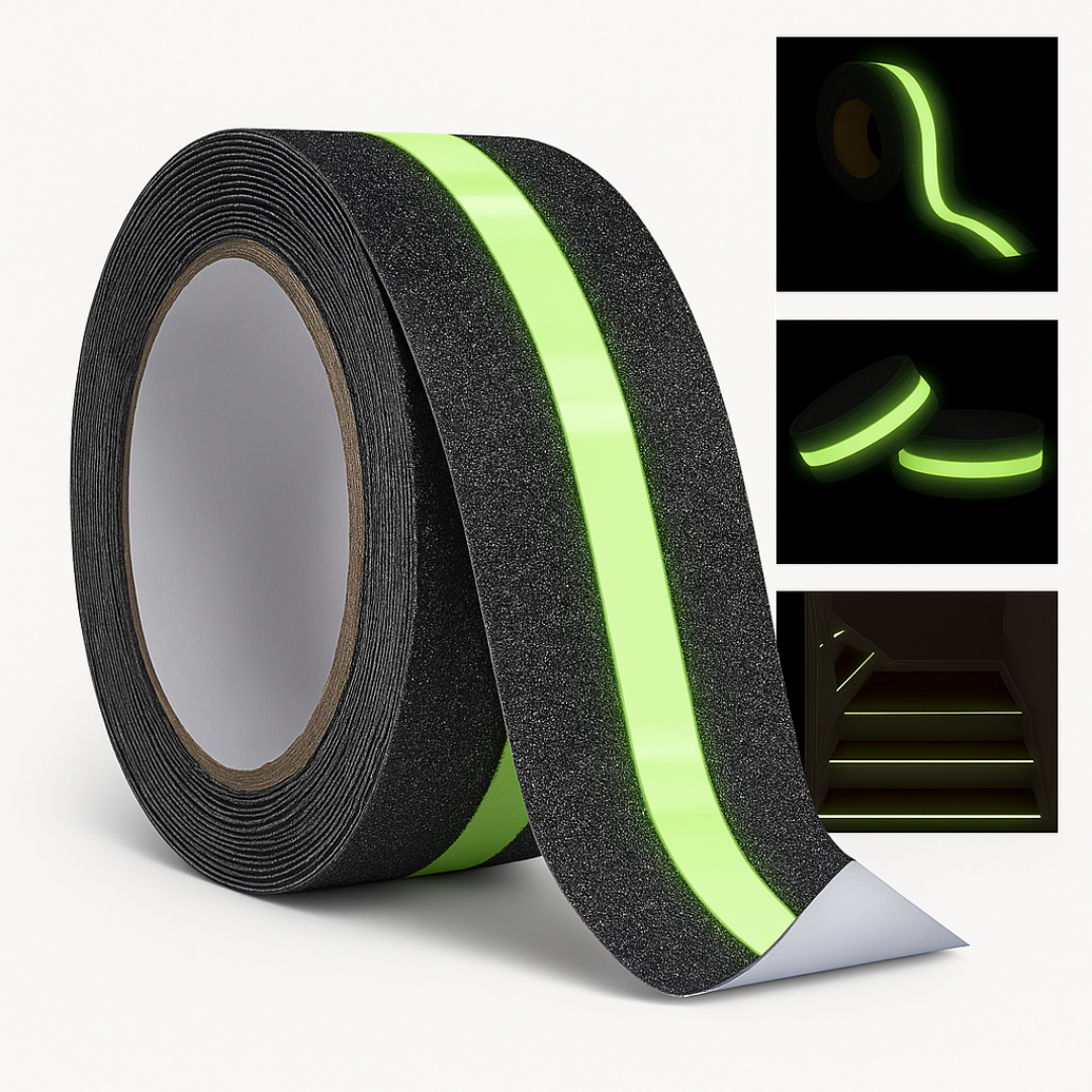 Cinta Antideslizante que Brilla En La Oscuridad Para Escalera