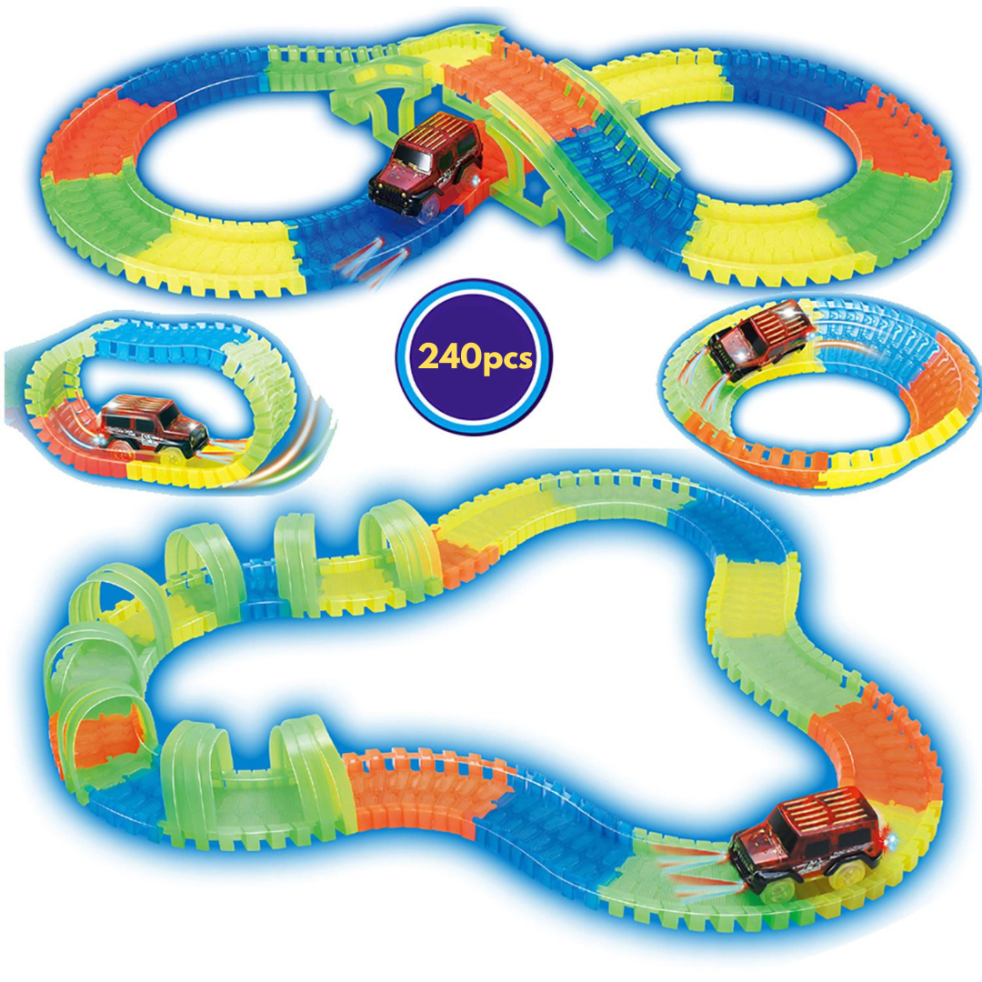 Pista de Carreras Flexible Magic Track (240 piezas) - Muy Moderna Uruguay