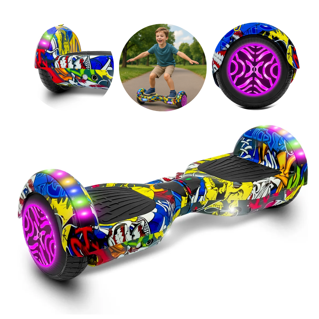 Hoverboard Patineta Eléctrica 6.5" con Bluetooth y Luces LED - Muy Moderna Uruguay
