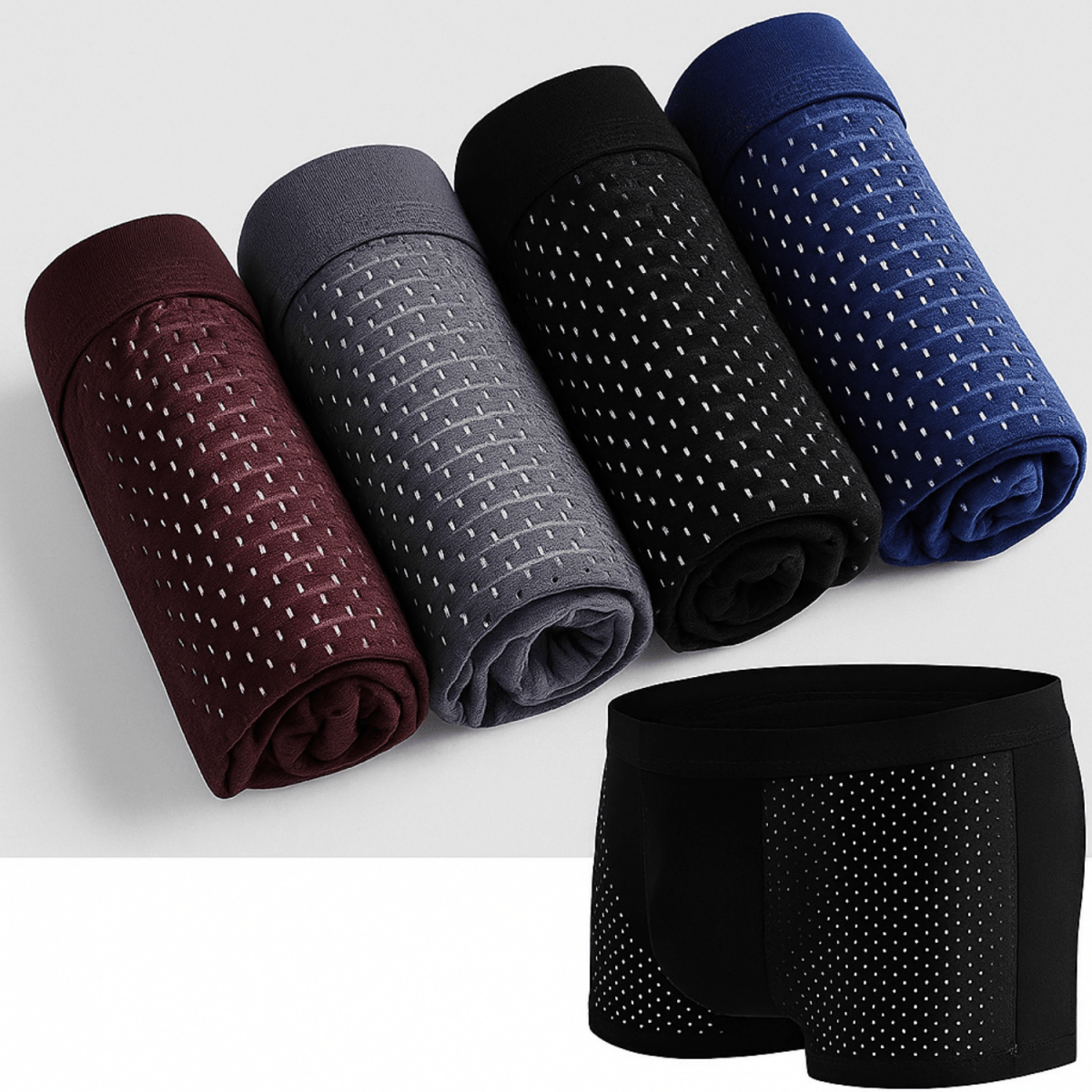 Pack X4 Boxers De Hombre Ice Silk Transpirables Bambú - Muy Moderna Uruguay