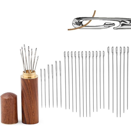 Set 30 Agujas Autoenhebrantes con Estuche de Madera