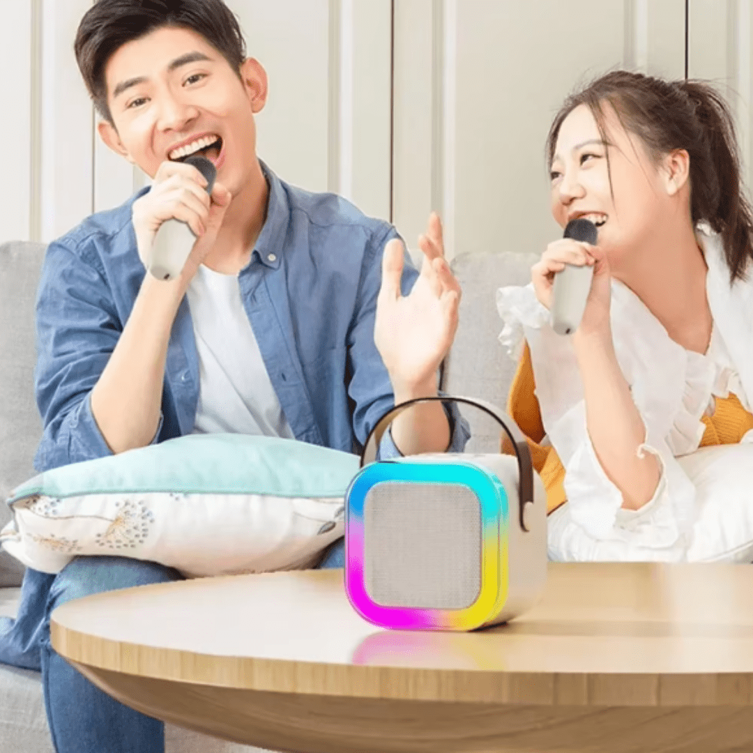 Kit Parlante Bluetooth Con 2 Micrófonos Para Cantar Karaoke - Muy Moderna Uruguay