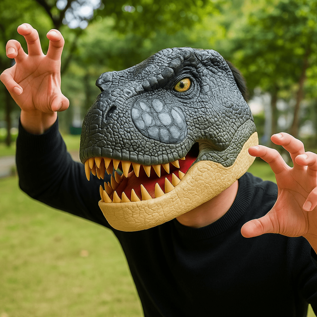 Mascara de Dinosaurio con Rugido Realista - Muy Moderna Uruguay