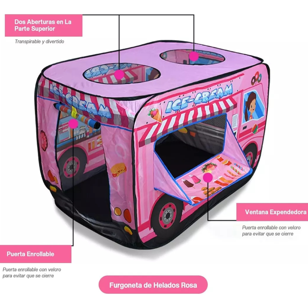 Carpa De Juego Plegable Infantil Camión De Helados