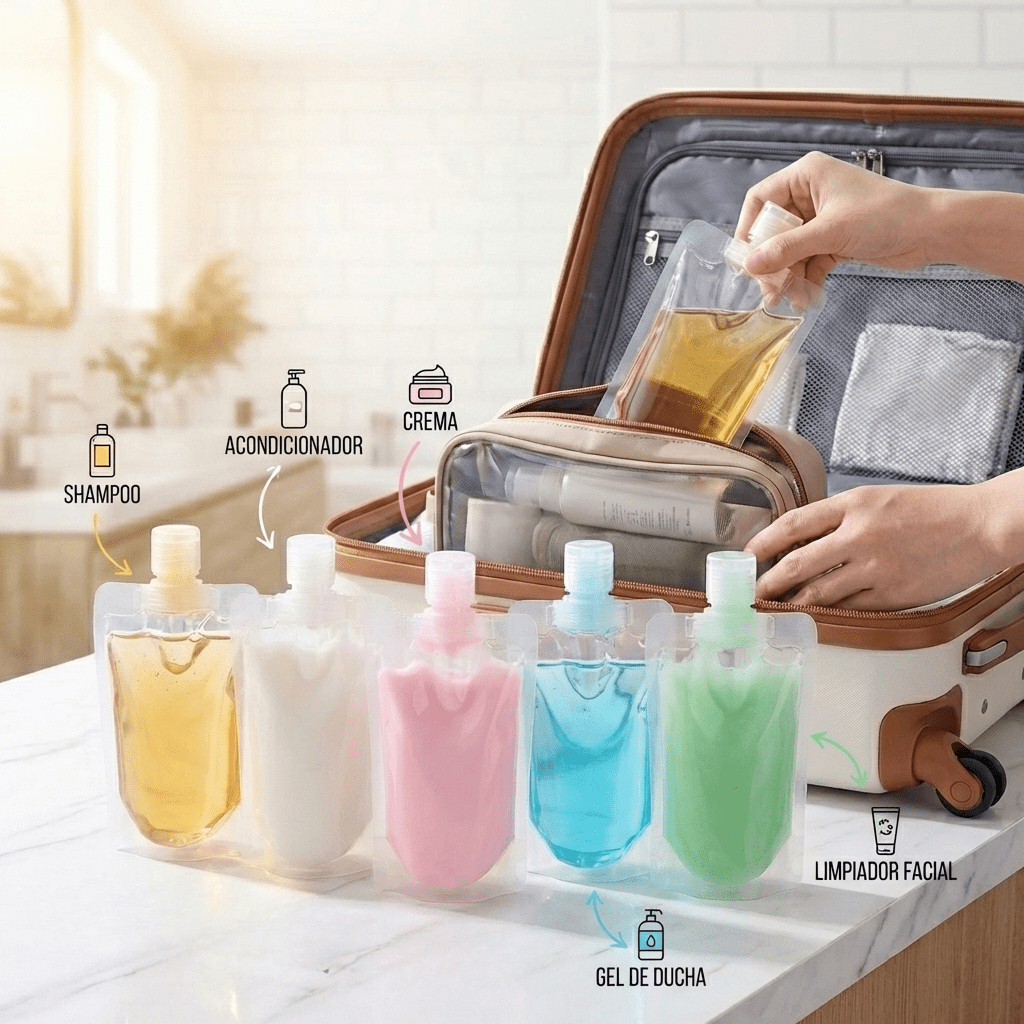 Pack x5 Botellitas de Viaje Reutilizables - Muy Moderna Uruguay