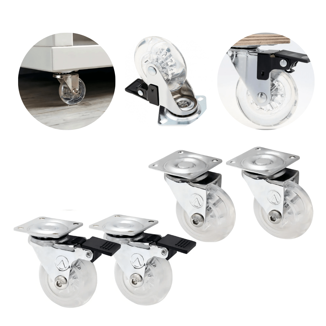 Kit De 4 Ruedas De Silicona Para Muebles Con Freno - Muy Moderna Uruguay
