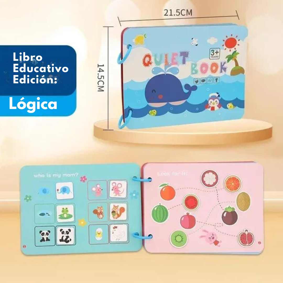 Juego de 2 Libros Educativos Montessori Con Velcros Para armar