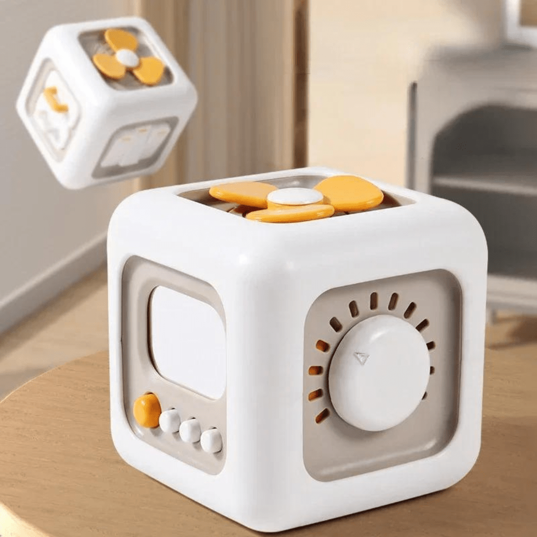 Cubo Sensorial De Juguete Fidget 6 En 1 Montessori - Muy Moderna Uruguay