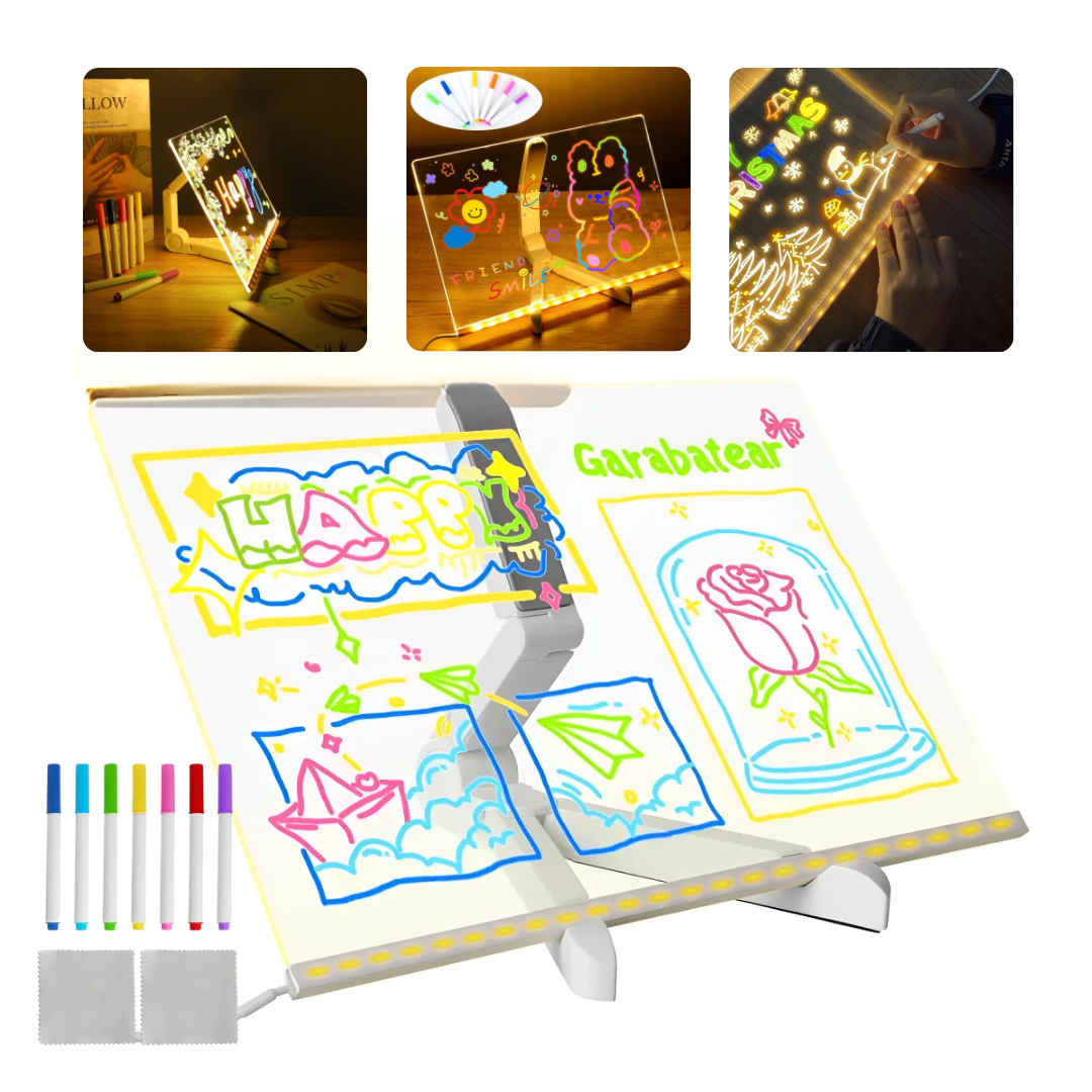 Pizarra LED Mágica Para Dibujar Con Luces Infantil Montessori - Muy Moderna Uruguay