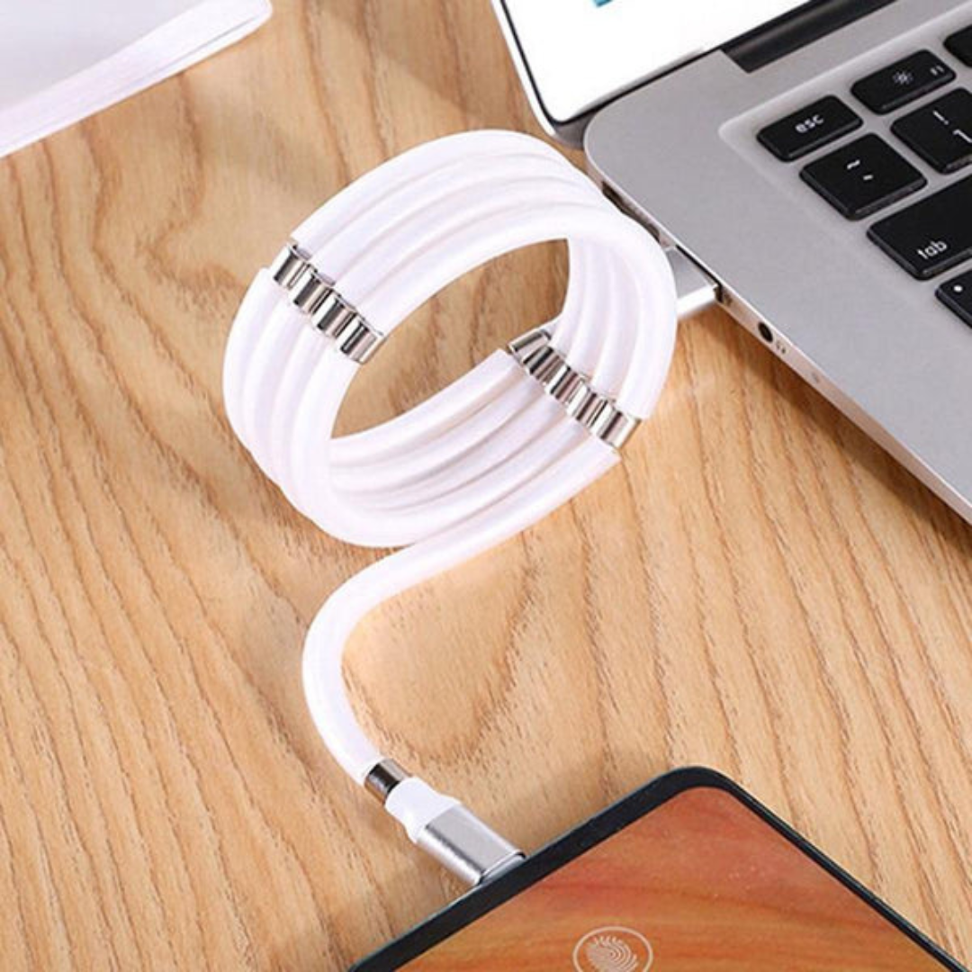 Cable Magnético Anti Enredos de Carga Rápida