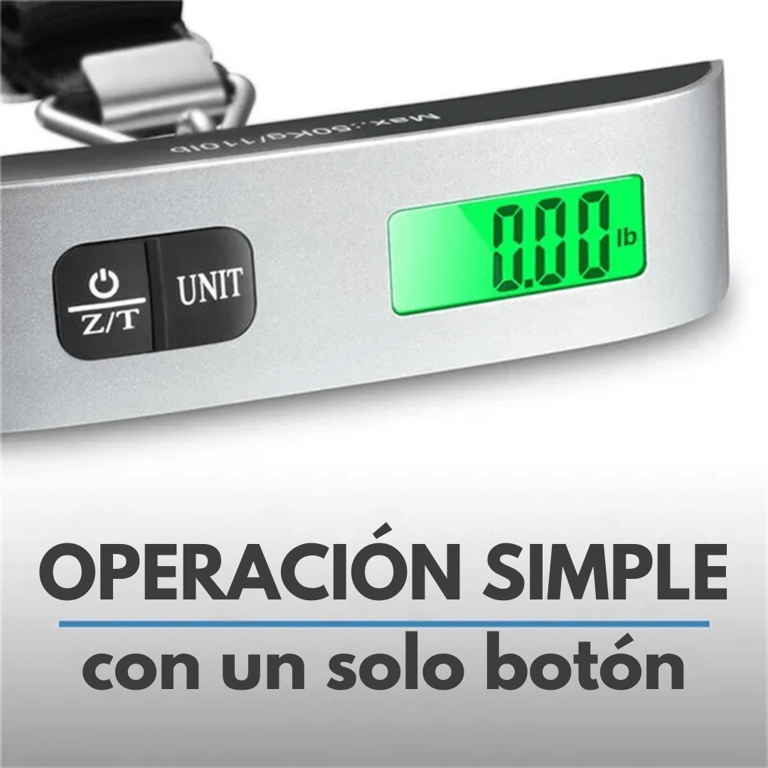 Balanza Digital De Colgar Portátil Para Equipaje 50kg - Muy Moderna Uruguay
