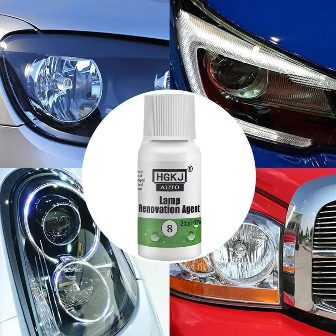 Líquido Restaurador Para Pulir Faros De Auto 100ml + Esponja
